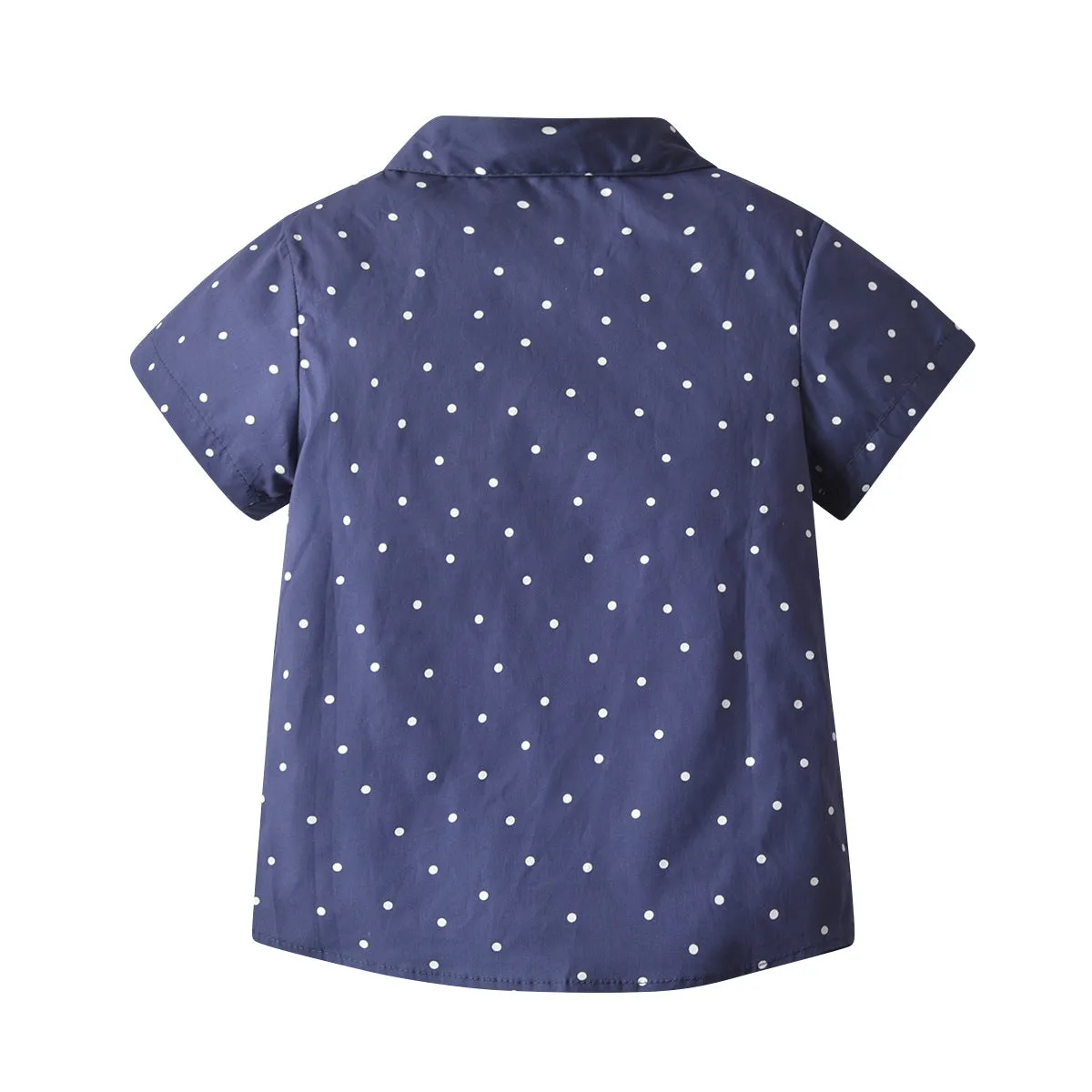 2 Pieces Set Baby Kid Boys Birthday Party Bow Shirts And Polka dots Shorts Wholesale 230105788