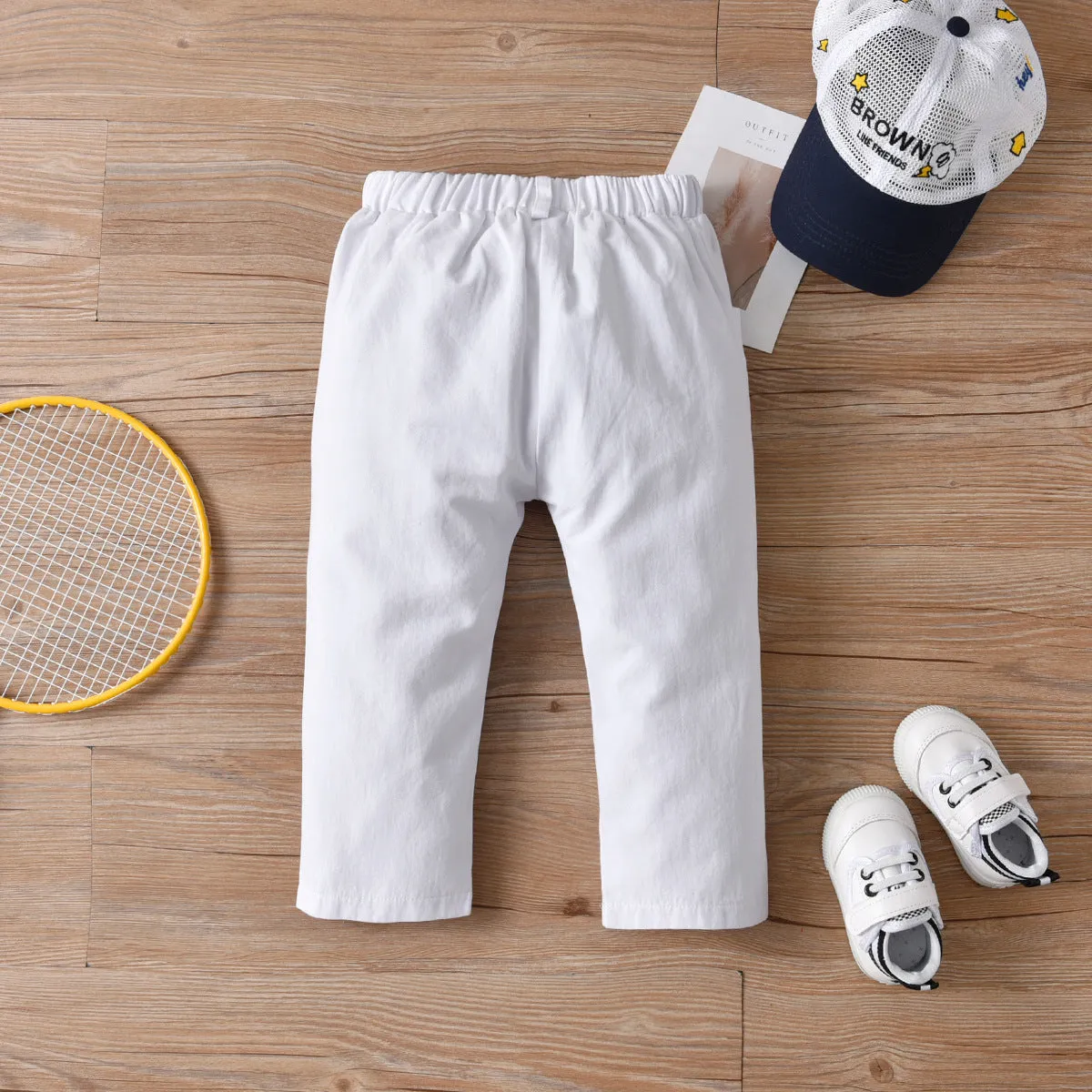 2 Pieces Set Baby Kid Boys Birthday Party Checked Bow Shirts And Ripped Jumpsuits Wholesale 220531233