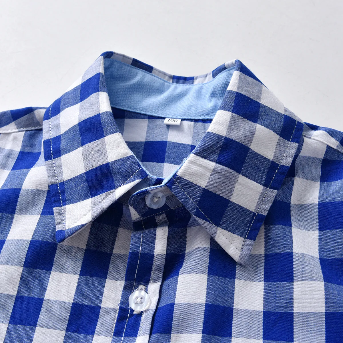 2 Pieces Set Baby Kid Boys Birthday Party Checked Bow Shirts And Solid Color Rompers Wholesale 22053198
