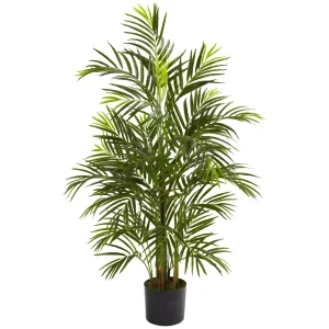 3.5' Artificial Areca Palm UV Resistant (Indoor/Outdoor) - Low Maintenance, Life-Like & Vibrant Silk Trees For Busy People.