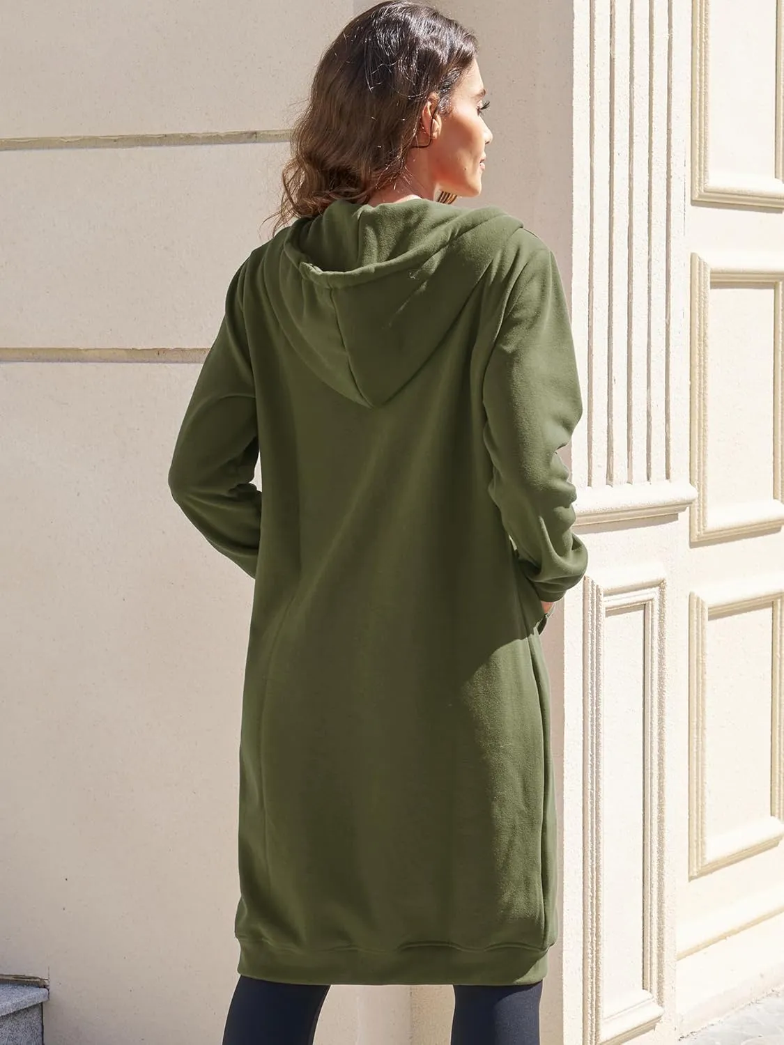 Ablanczoom Hoodies for Women Fashion Sweatshirts: Comfortable Full Zip Up Hoodie Womens Long Fleece Sweatshirt with Pockets
