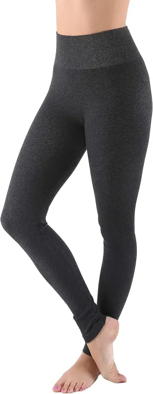 AEKO Women's Thick Yoga Soft Cotton Blend High Waist Workout Leggings with Tummy Control Compression