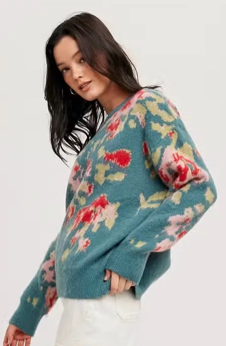 After My Heart Floral Sweater