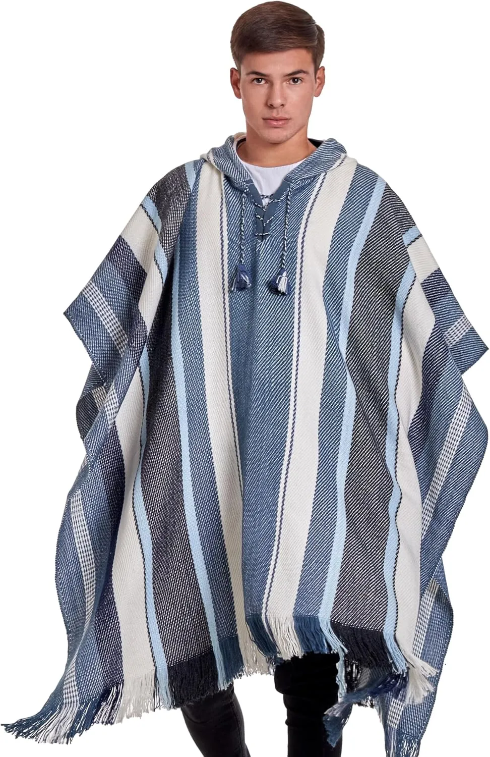 Alpaca Hooded Poncho for Men and Women for Winter Season - Cloak Cape - House Coat