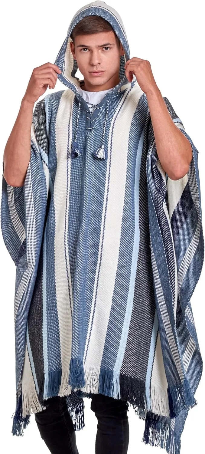 Alpaca Hooded Poncho for Men and Women for Winter Season - Cloak Cape - House Coat