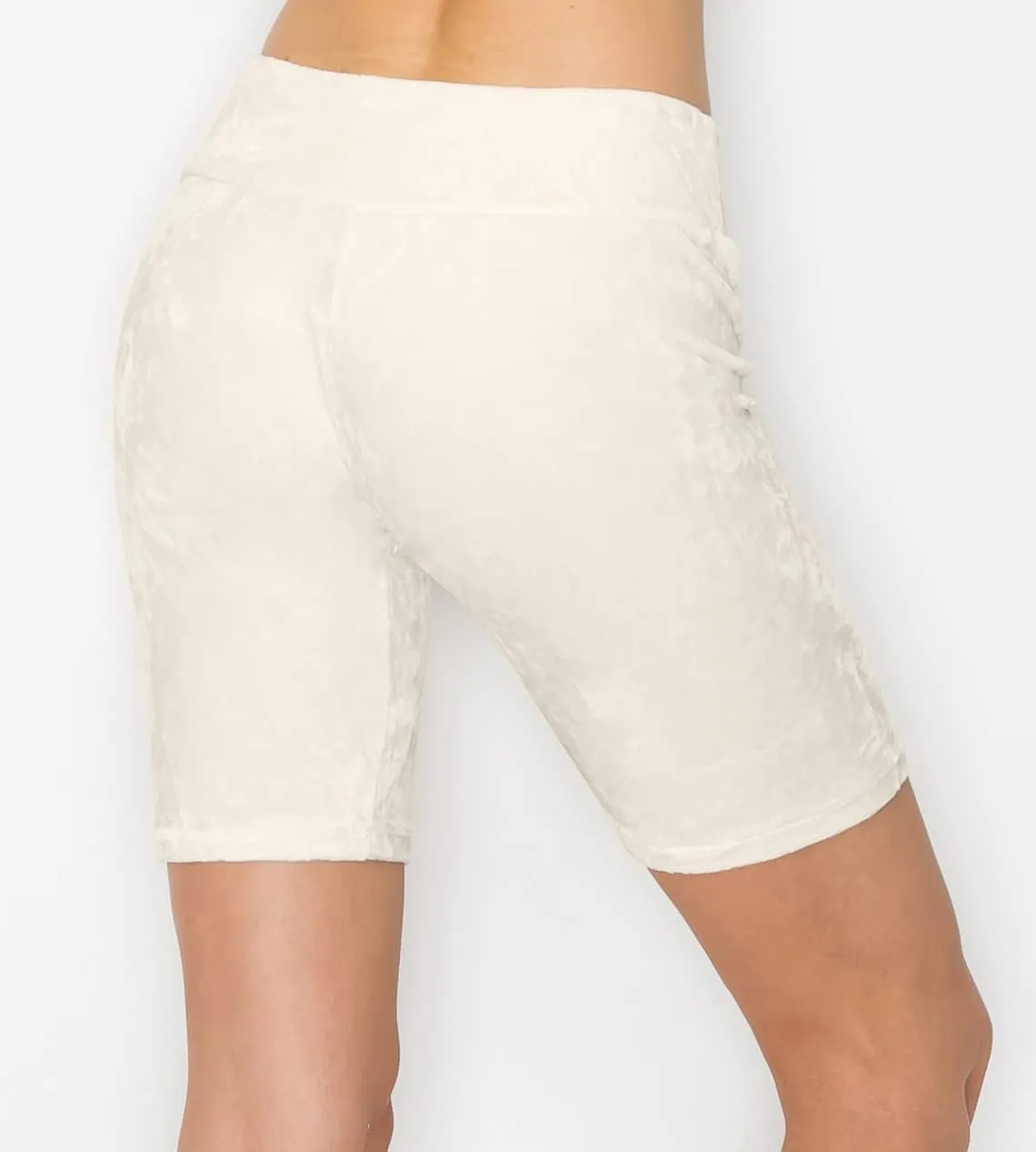 ALWAYS Women's Crushed Velvet Shorts  Super Soft Comfortable Sexy Stretchy Biker Pants