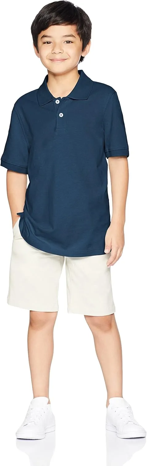 Amazon Essentials Boys and Toddlers' Short-Sleeve Pique Polo Shirts, Multipacks