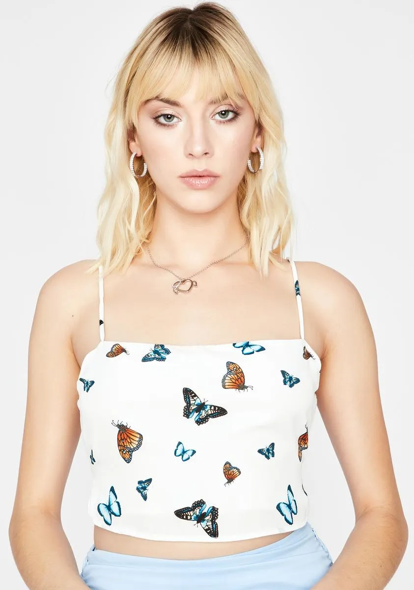 Angel Did I Flutter Crop Top