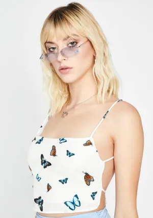 Angel Did I Flutter Crop Top