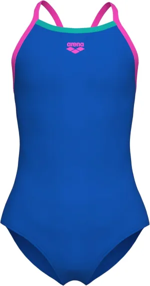 ARENA Feel Girls' Youth Light Drop Back Solid Swimsuit Waterfeel Fabric Comfortable One Piece Suit Pool or Beach