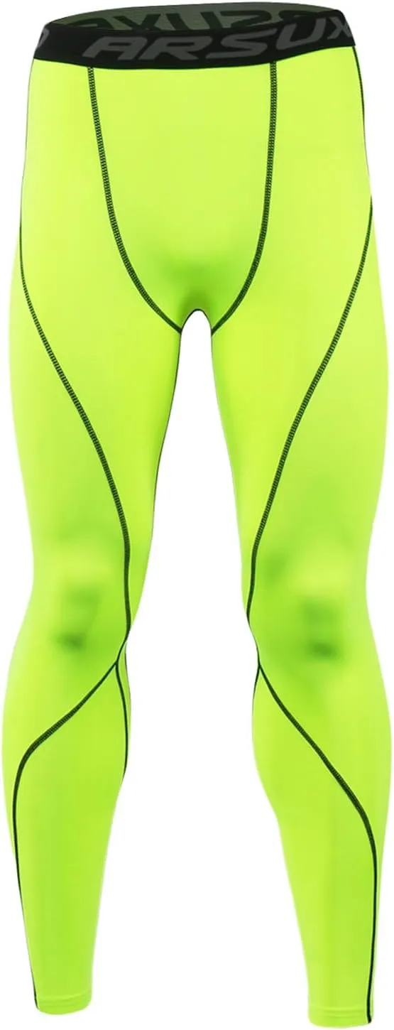 ARSUXEO Men's Compression Tights Running Pants Baselayer Legging K3
