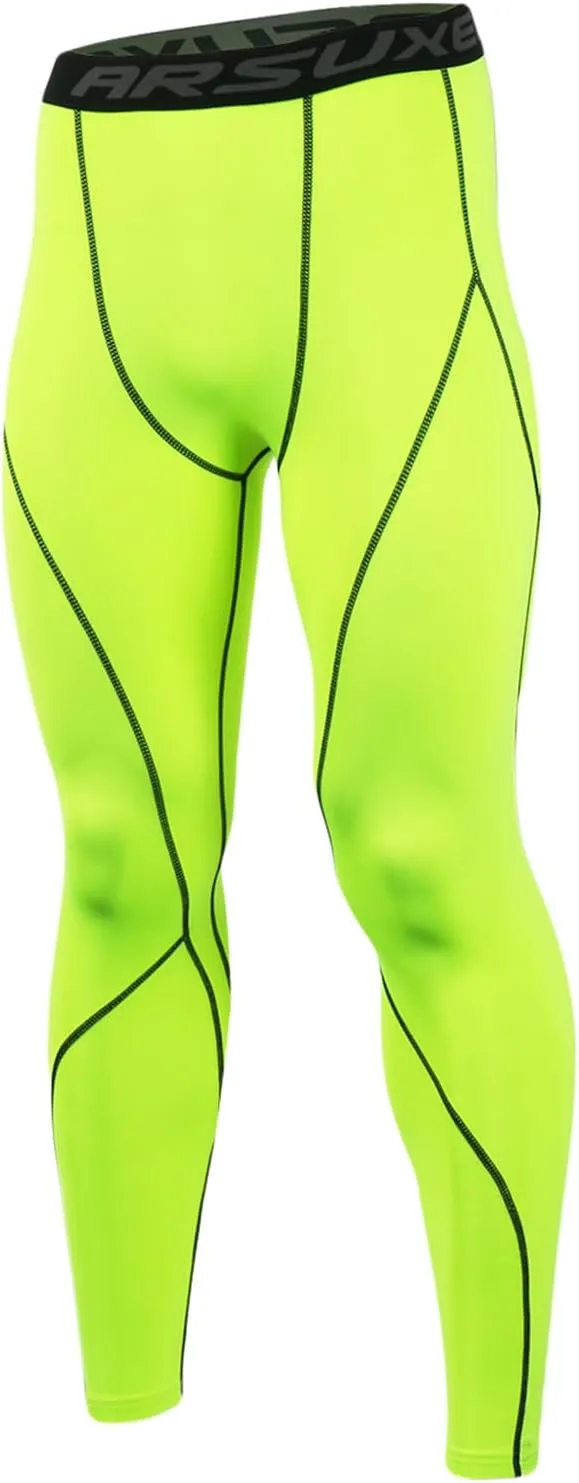 ARSUXEO Men's Compression Tights Running Pants Baselayer Legging K3
