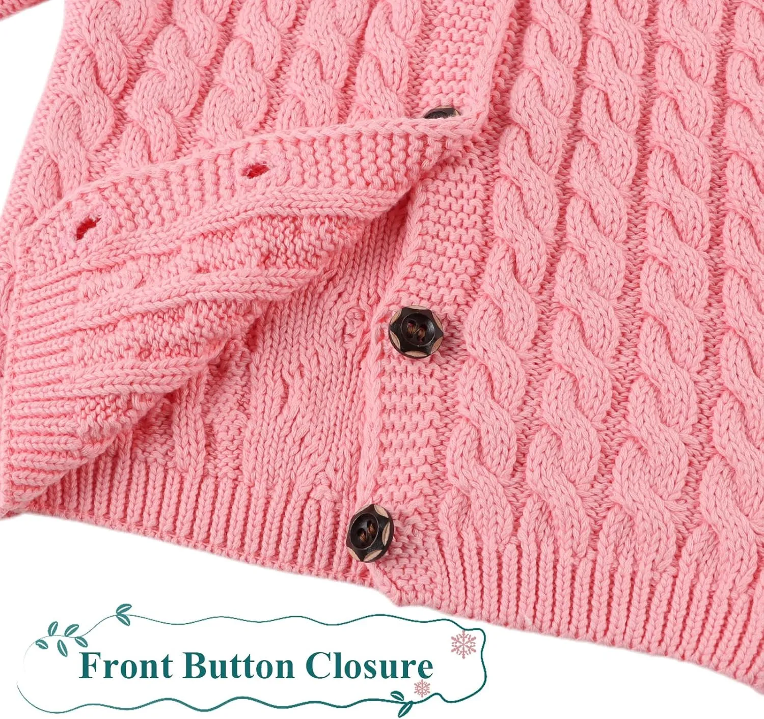 Baby Girls Sweater Toddler Knit Cardigan Kids Long Sleeve Cardigan Infant Crewneck Coat Fall Winter
