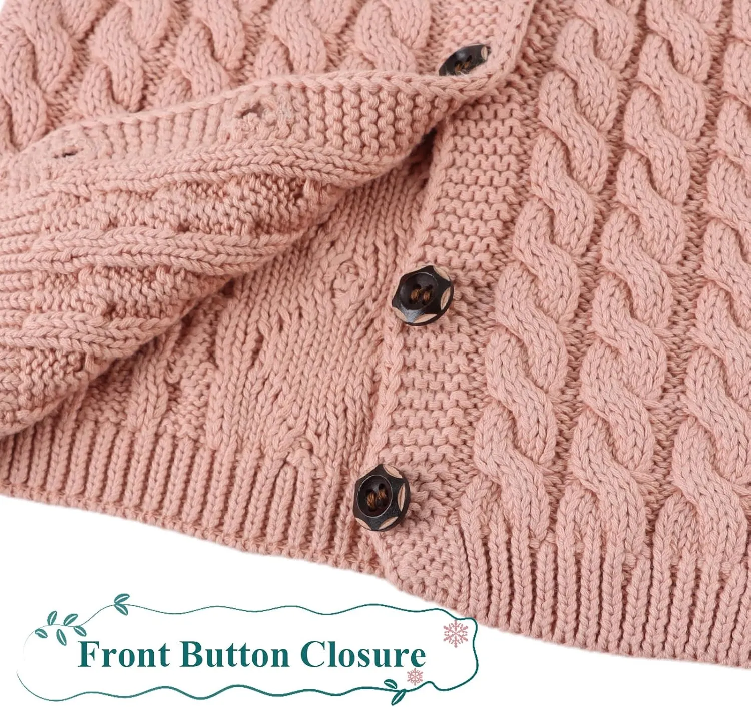 Baby Girls Sweater Toddler Knit Cardigan Kids Long Sleeve Cardigan Infant Crewneck Coat Fall Winter
