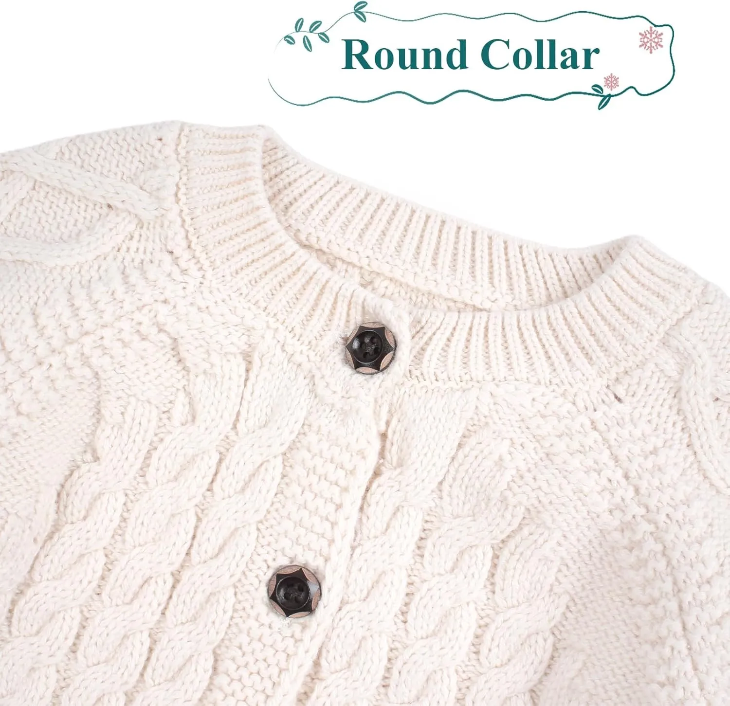Baby Girls Sweater Toddler Knit Cardigan Kids Long Sleeve Cardigan Infant Crewneck Coat Fall Winter