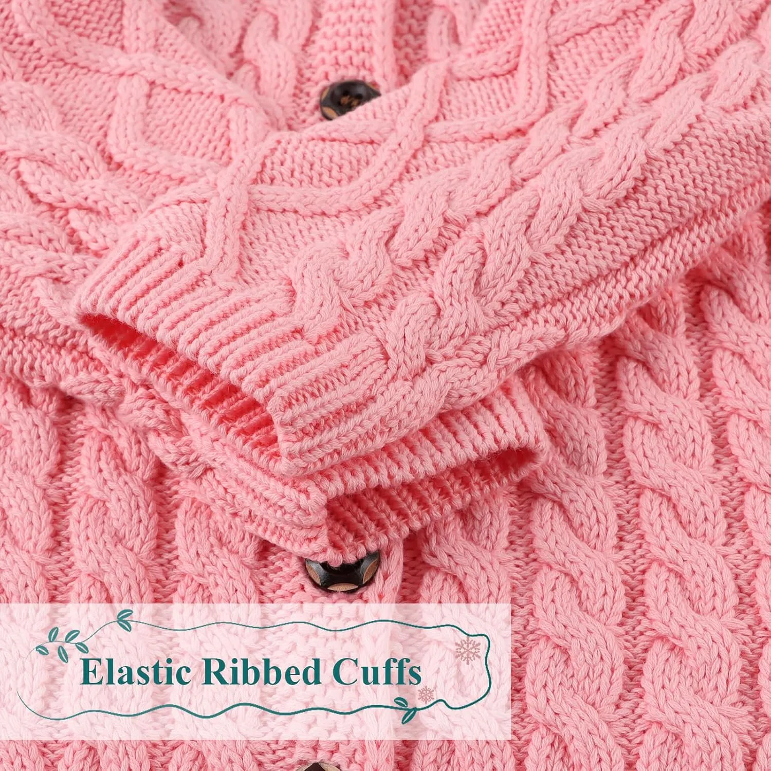 Baby Girls Sweater Toddler Knit Cardigan Kids Long Sleeve Cardigan Infant Crewneck Coat Fall Winter