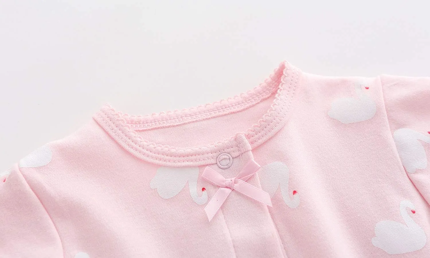 Baby One Piece Romper Soft Cotton Sleepwear Footed Jumpsuit for 0-12 Month Infant