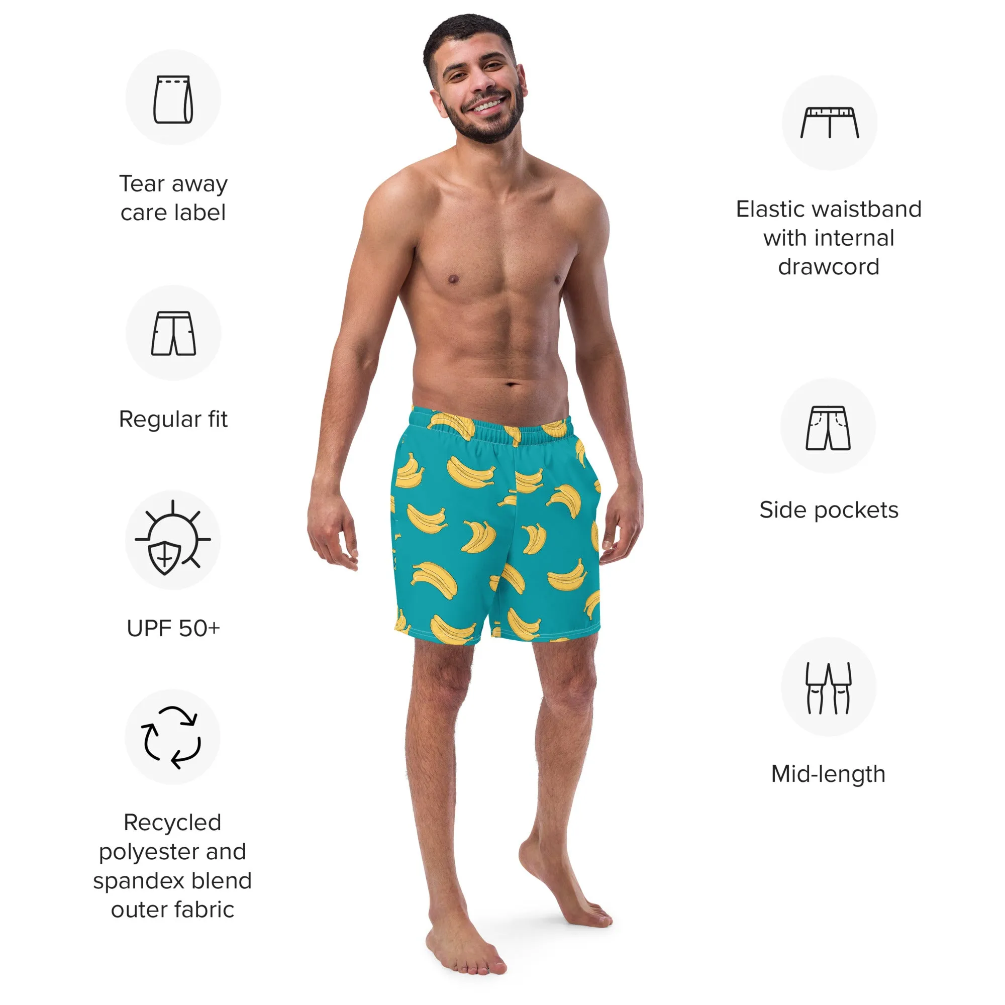 Bananas swim trunks for men