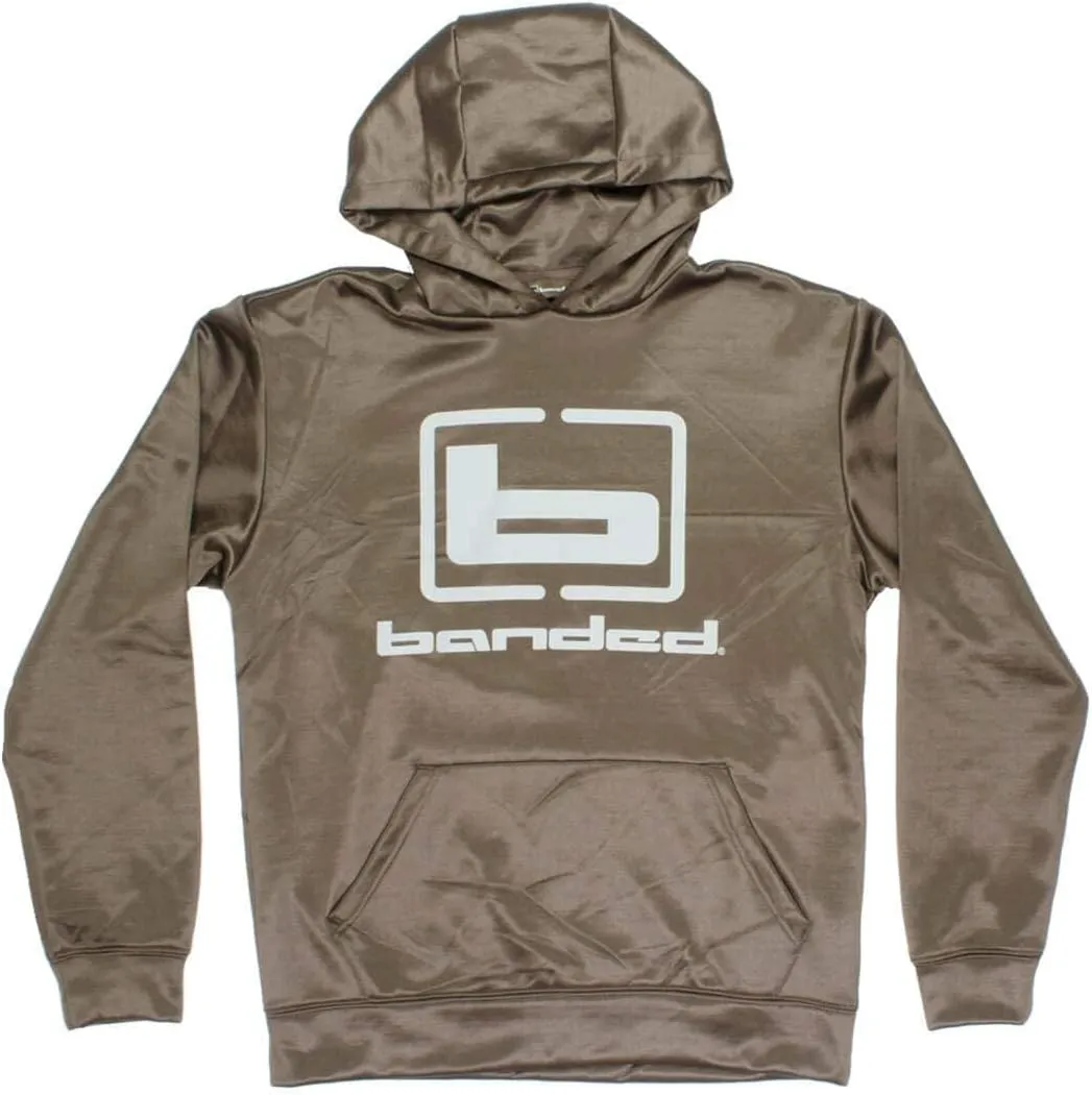 Banded Logo Hoodie  Soft Cotton-Blend Hunting & Casual Sweatshirt with Adjustable Hood