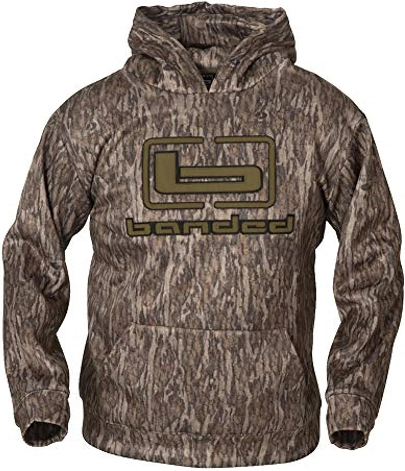 Banded Logo Hoodie  Soft Cotton-Blend Hunting & Casual Sweatshirt with Adjustable Hood