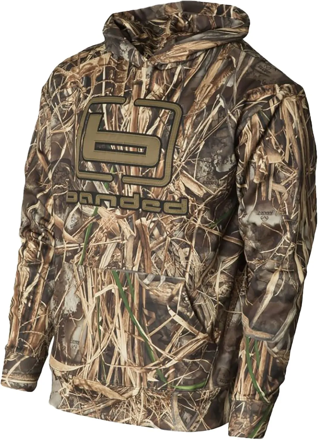 Banded Logo Hoodie  Soft Cotton-Blend Hunting & Casual Sweatshirt with Adjustable Hood