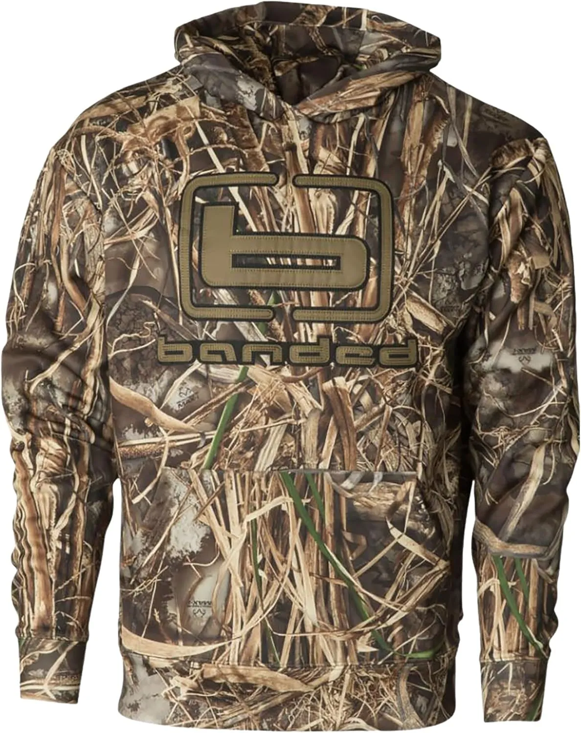 Banded Logo Hoodie  Soft Cotton-Blend Hunting & Casual Sweatshirt with Adjustable Hood