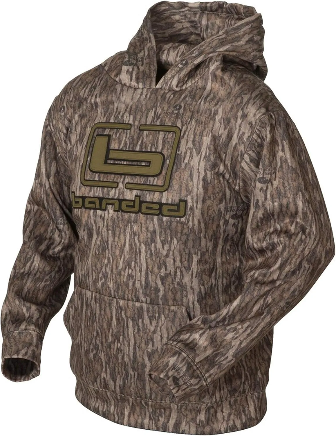 Banded Logo Hoodie  Soft Cotton-Blend Hunting & Casual Sweatshirt with Adjustable Hood