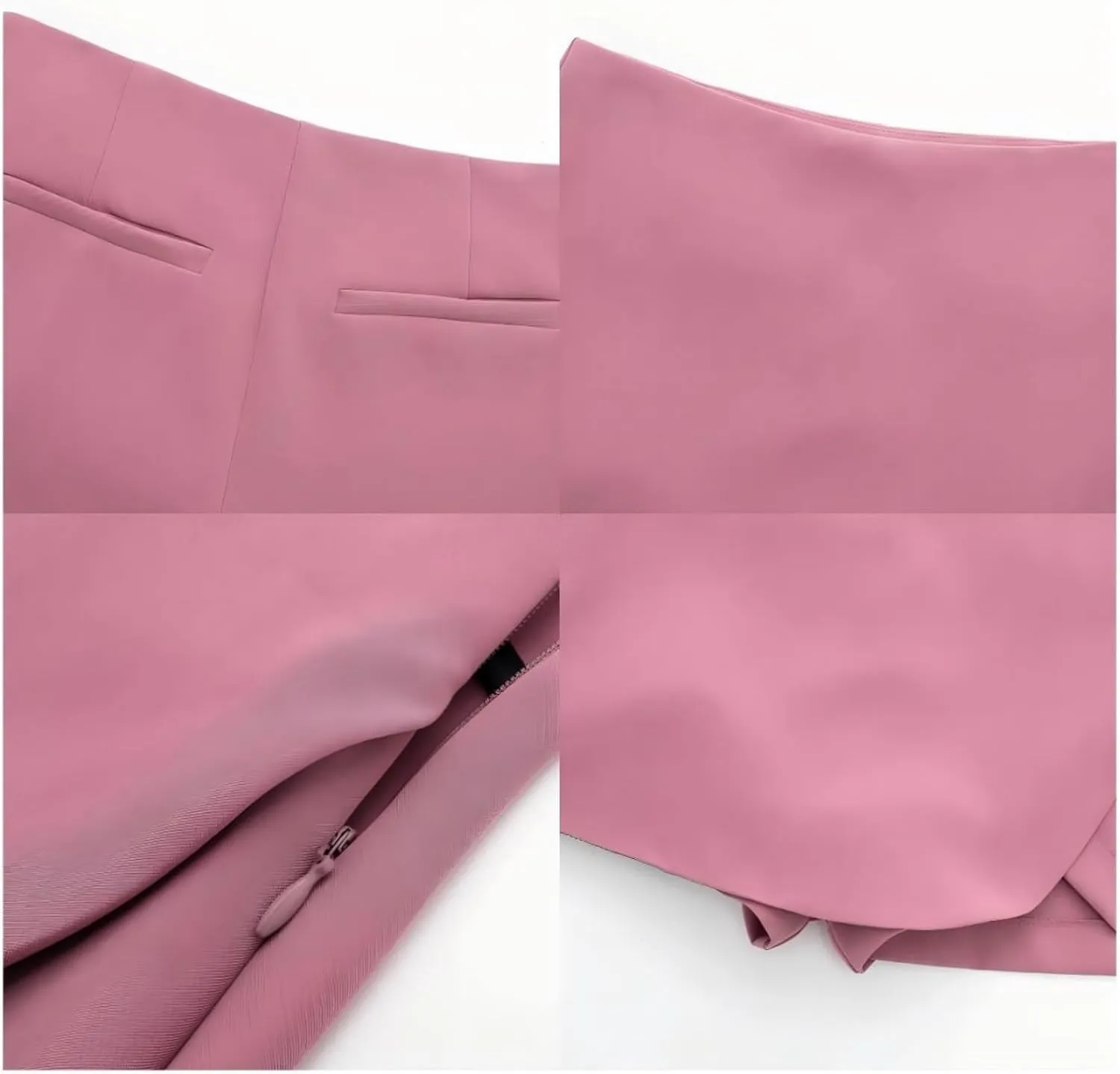 Beige Mini Skirt Pants High Waist Shorts Skort for Women Summer Asymmetric