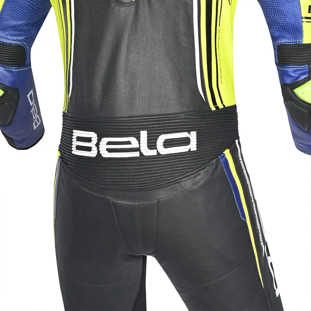 Bela Beast - 1 PC Racing leather suit - blue yellow black