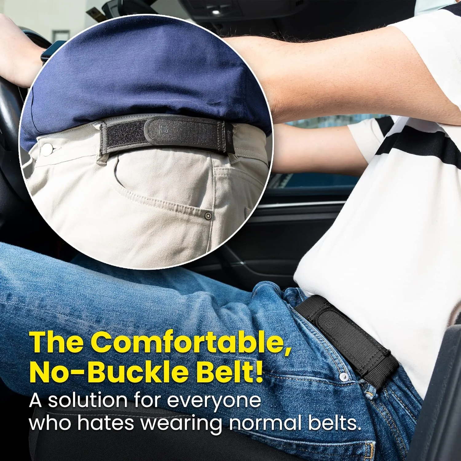 BeltBro Titan No Buckle Elastic Belt For Men  Fits 1.5 Inch Belt Loops, Comfortable and Easy To Use