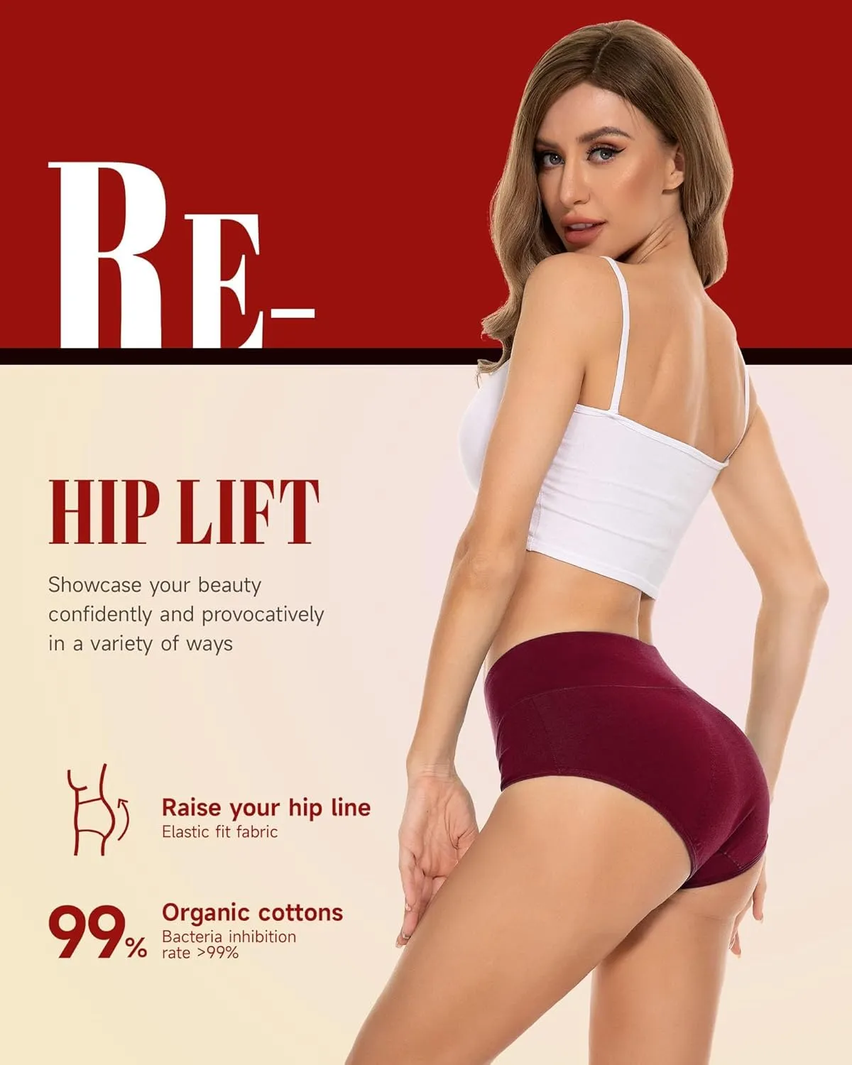 Benirap Womens Underwear Soft Cotton Hipster Panties Breathable Briefs 5 or 6 Pack