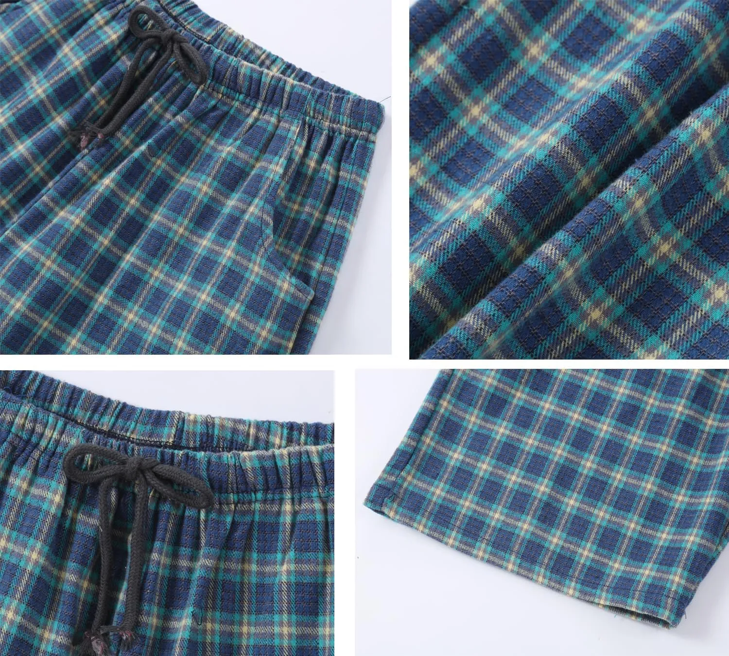 Big Boys Shorts, Plaid Loose Cotton Sleep Lounge Pants 10-16 Years