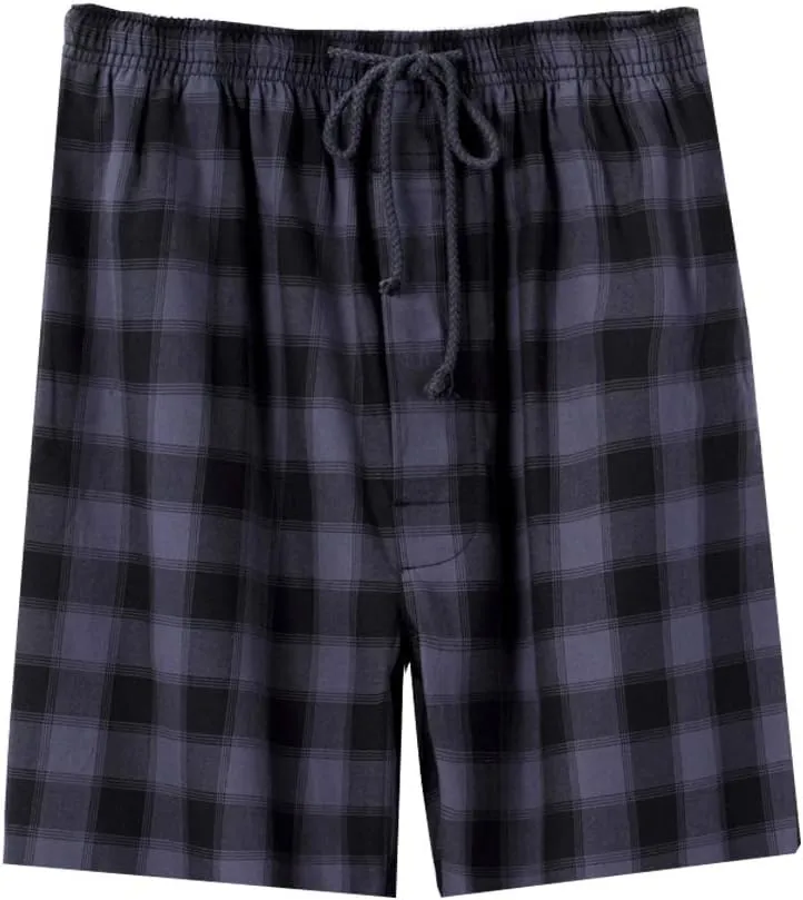 Big Boys Shorts, Plaid Loose Cotton Sleep Lounge Pants 10-16 Years