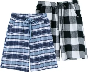 Big Boys Shorts, Plaid Loose Cotton Sleep Lounge Pants 10-16 Years