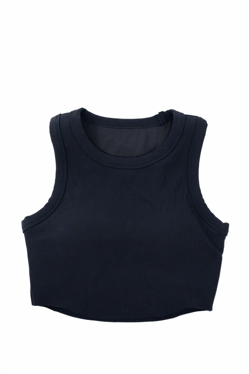 Blake Top – Cropped Tank with Curved Hem