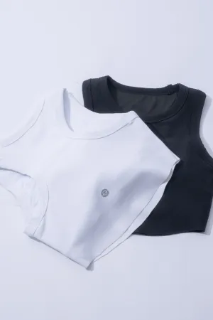 Blake Top – Cropped Tank with Curved Hem