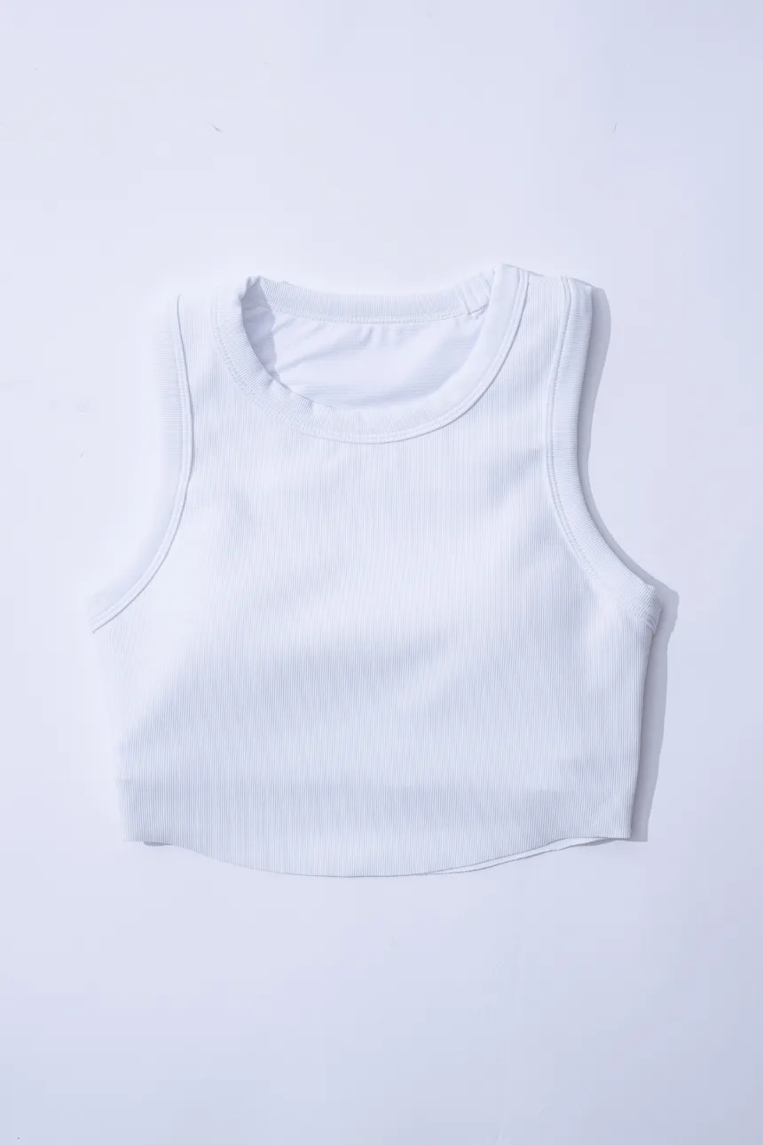 Blake Top – Cropped Tank with Curved Hem