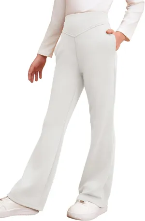 blibean Girls Dressy Bell Bottom School Uniform Pants Size 6-15 Years