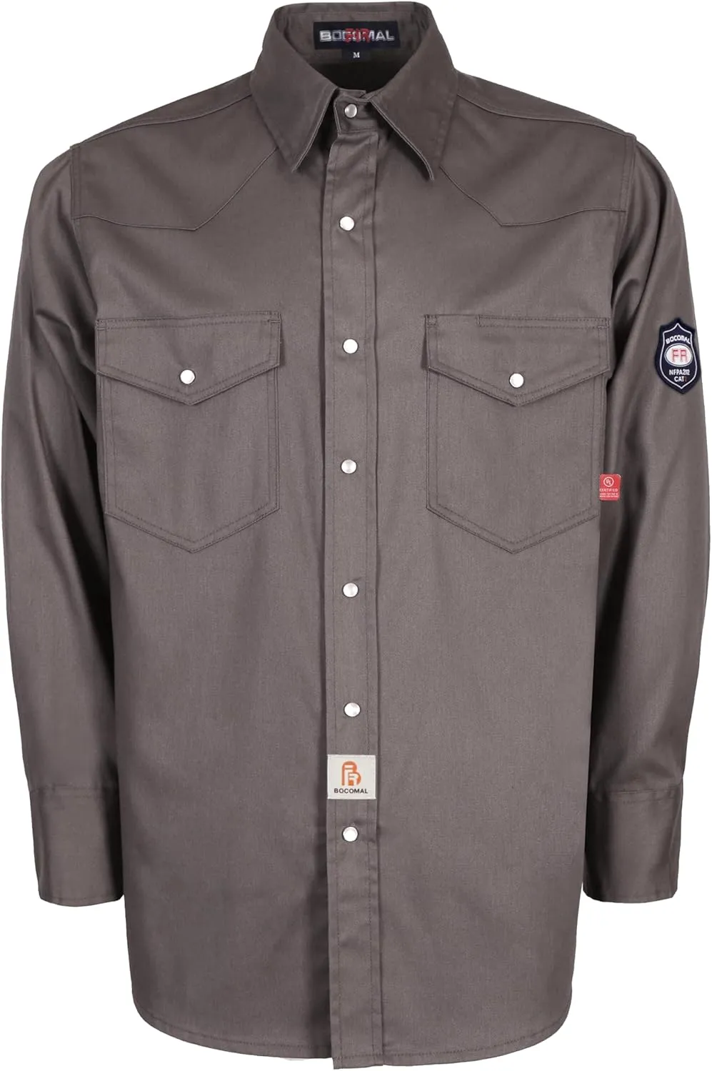 BOCOMAL FR Shirts 6.25oz Lightweight Welding Shirts Flame Resistant Men's Fire Retardant Shirt