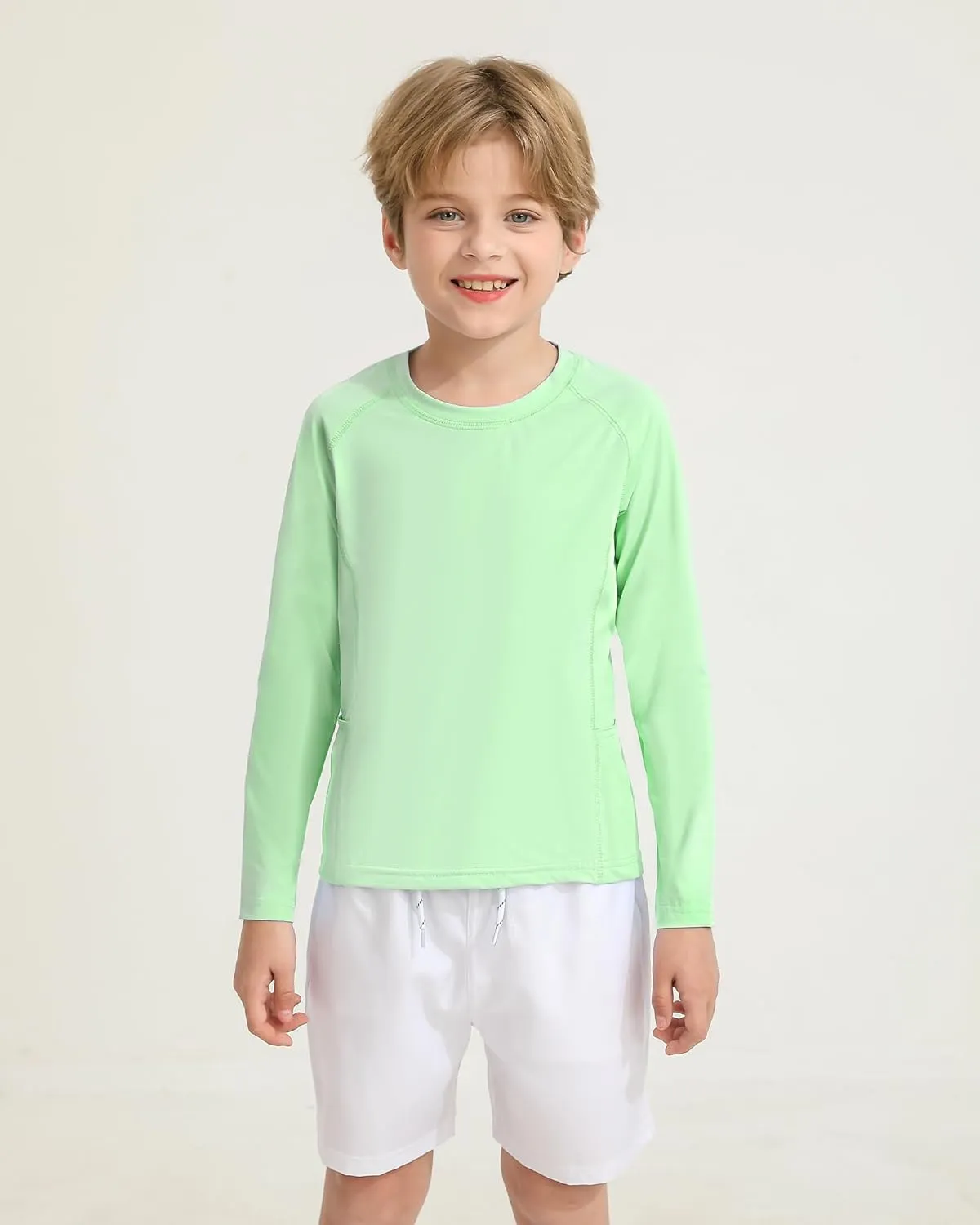 Boys Rash Guard Shirts UPF 50  Long Sleeve Girls UV Sun Protection Athletic Rash Guard Rashguard Swim Shirt
