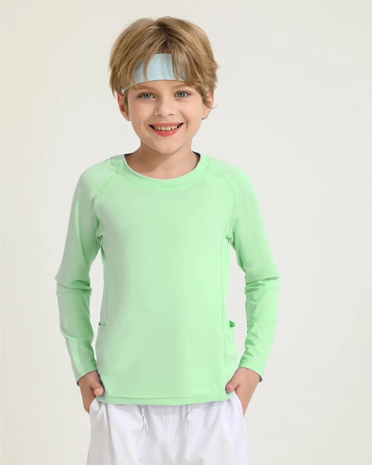 Boys Rash Guard Shirts UPF 50  Long Sleeve Girls UV Sun Protection Athletic Rash Guard Rashguard Swim Shirt