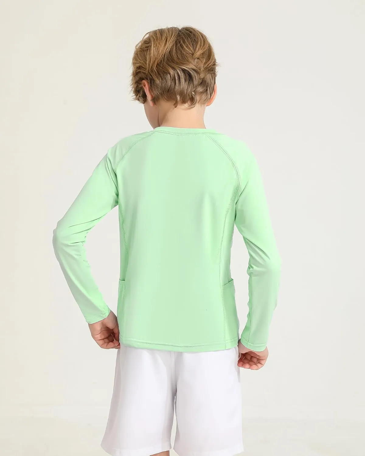 Boys Rash Guard Shirts UPF 50  Long Sleeve Girls UV Sun Protection Athletic Rash Guard Rashguard Swim Shirt