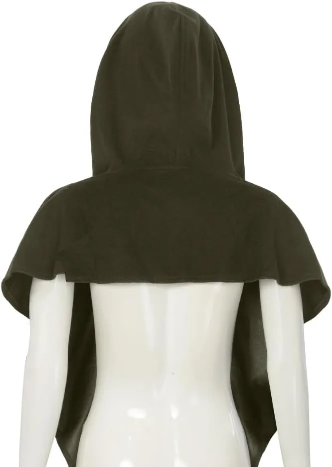 BPURB Halloween Cloak Medieval Knight Pagan Hooded Cape Hat Cosplay Costumes Hooded Poncho