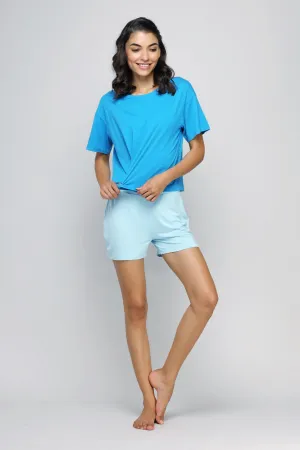 Breezy Blue Shorts Set