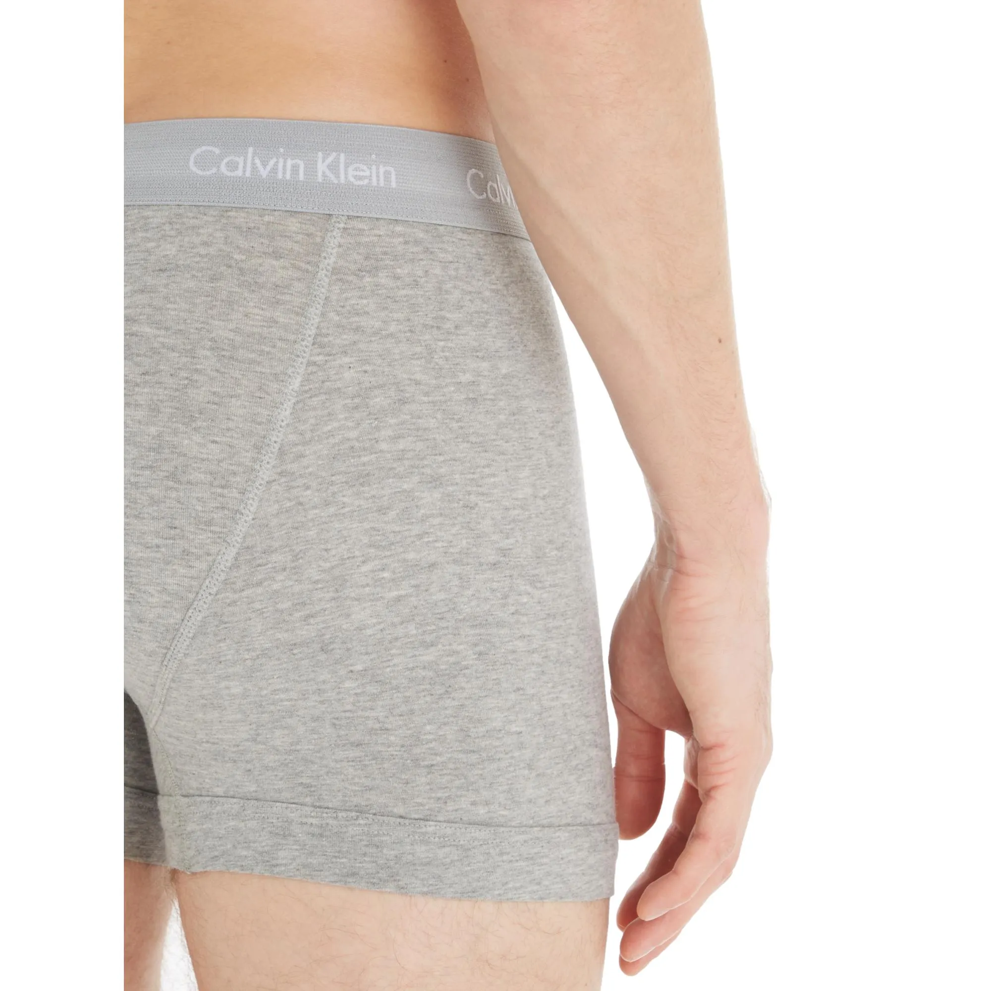 Calvin Klein Cotton Stretch Trunks 3 Pack - Grey Heather
