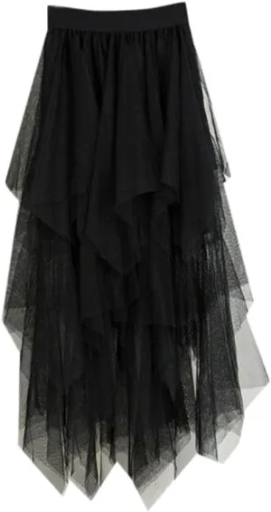 Casual Womens Comfortable High Waist Pleated Tutu Skirt Ladies Midi Skirt Pleated Mini Skirt