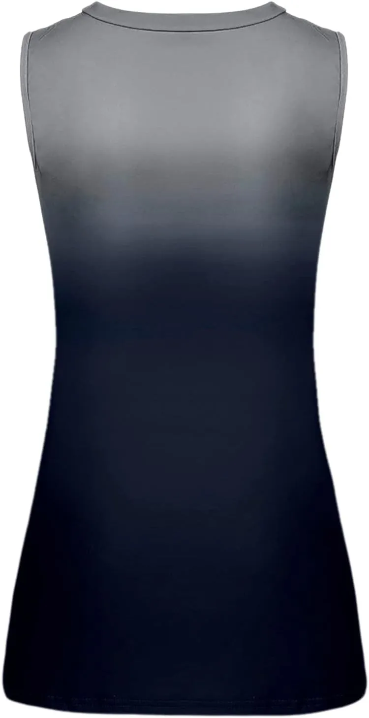 Ceboyel Womens Gradient Summer Tank Tops V Neck Casual T Shirts Sleeveless Tunic Blouses Trendy Beach Vacation Outfits 2023