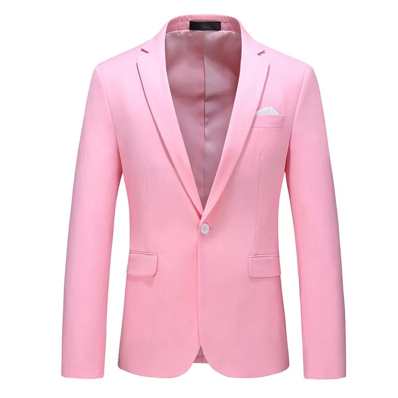 CGSUITS Men's Fashion Luxury Style Solid Color Design Premium Quality Light Blue Sky Blue Blazer Suit Jacket