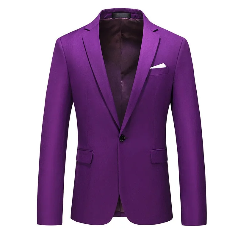 CGSUITS Men's Fashion Luxury Style Solid Color Design Premium Quality Light Blue Sky Blue Blazer Suit Jacket