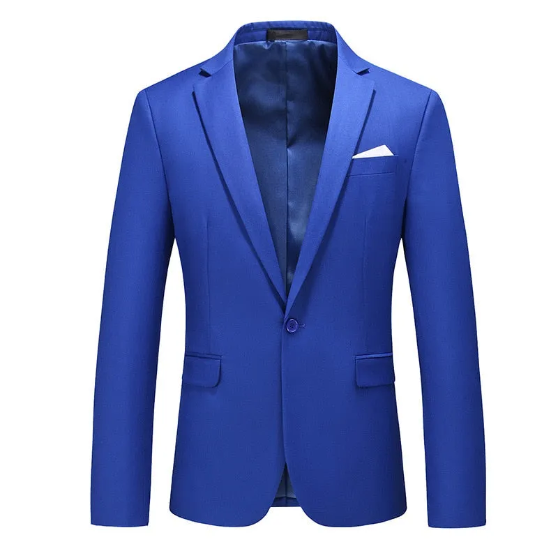 CGSUITS Men's Fashion Luxury Style Solid Color Design Premium Quality Light Blue Sky Blue Blazer Suit Jacket